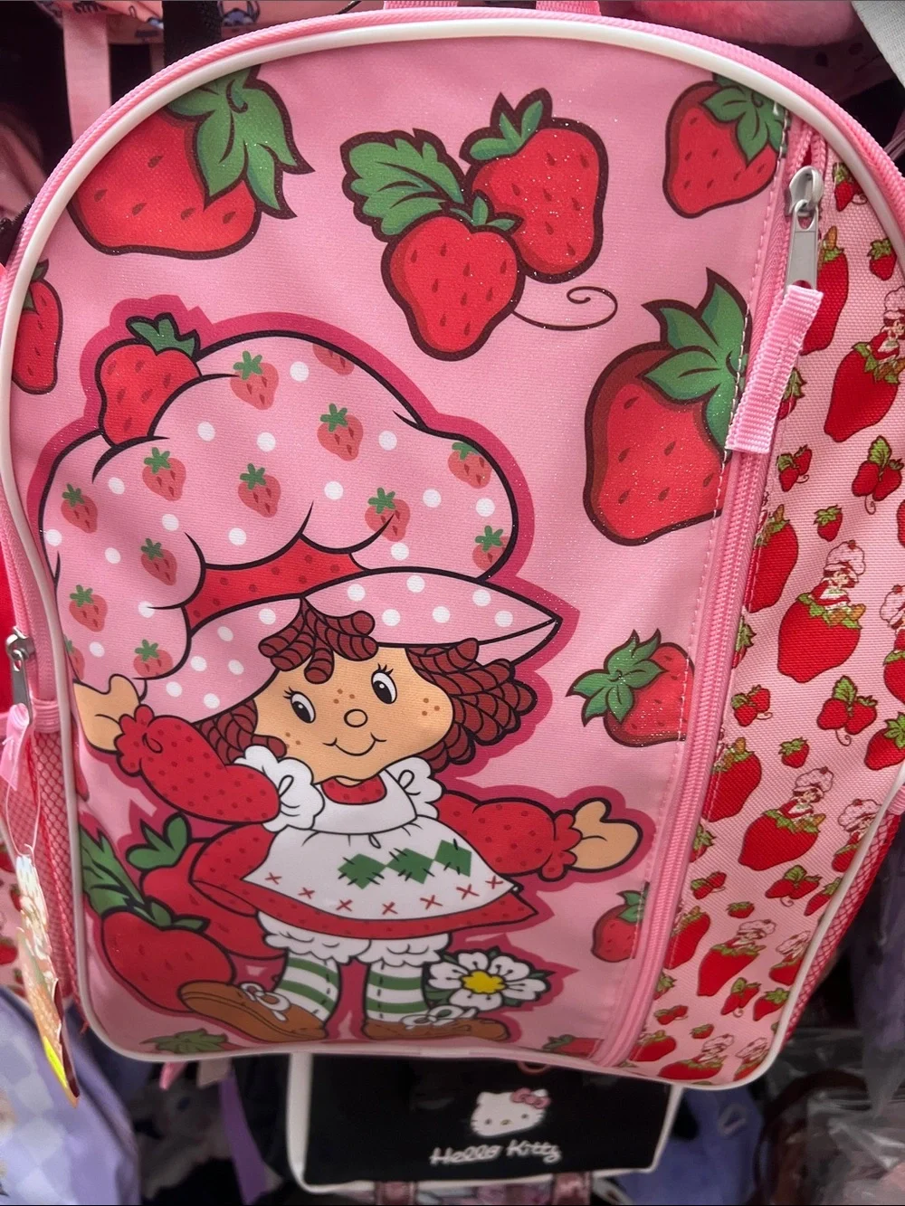Kids Pink Strawberry Shortcake  Backpack